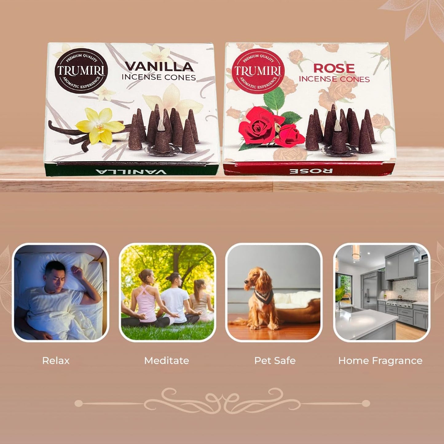 Incense Cones Combo Pack - 10 Cedar 10 Pine Scented Cones