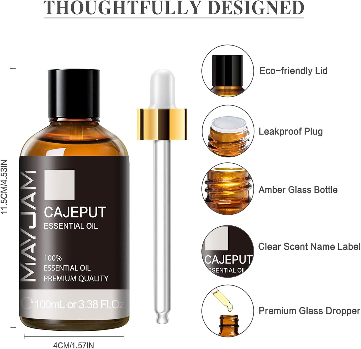 MAYJAM Essential Oil for Diffusers, Essential Oil with Premium Glass Dropper