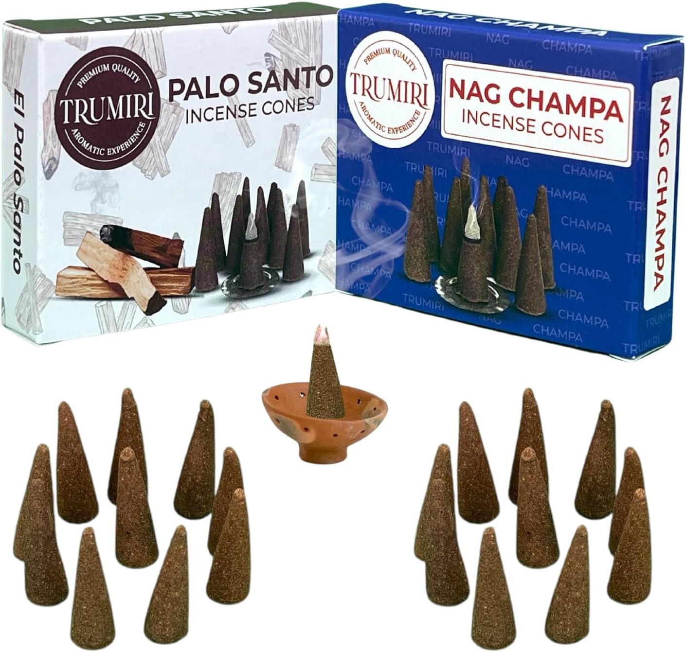 Incense Cones Combo Pack - 10 Cedar 10 Pine Scented Cones