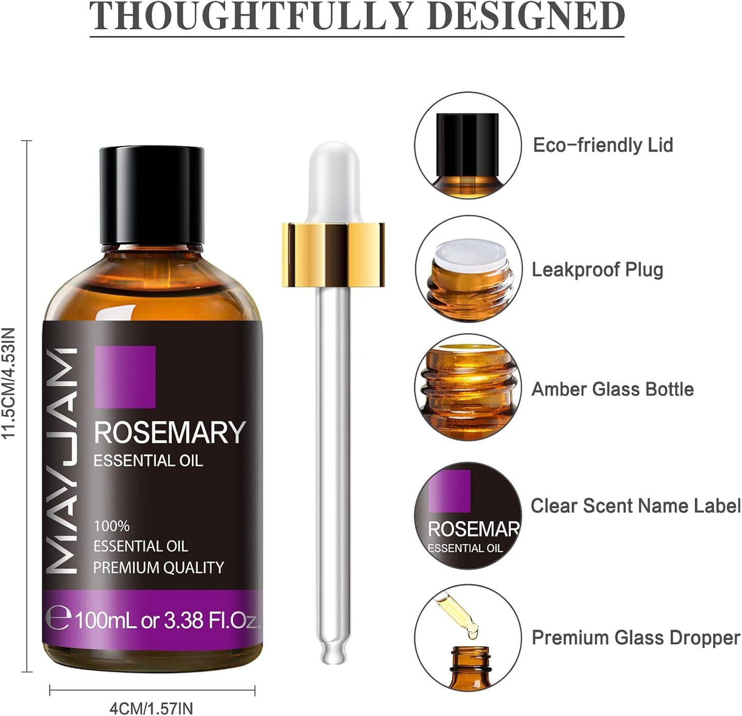 MAYJAM Essential Oil for Diffusers, Essential Oil with Premium Glass Dropper