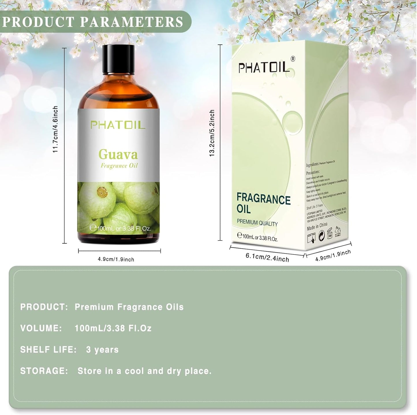 PHATOIL 3.38 FL.OZ Coconut & Vanilla Fragrance Oils for Aromatherapy, Essential Oils for Diffusers for Home, Perfect for Diffuser, Yoga, DIY Candle and Soap Making - 100ml
