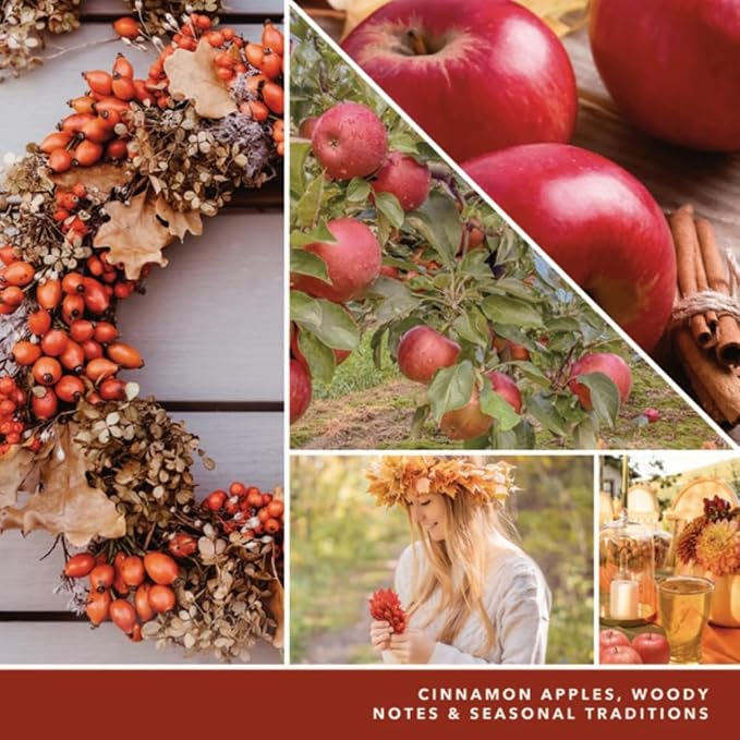 Yankee Candle | Autumn Wreath Scented, Classic 22oz Large Jar Single Wick Aromatherapy Candle, Over 110 Hours of Burn Time, Fall Fragrance