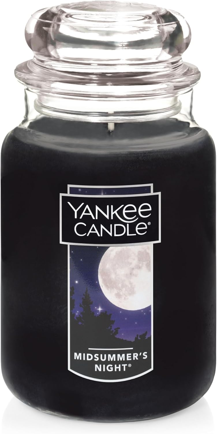 Yankee Candle | MidSummer's Night Scented, Classic Large Single Wick Jar Candle, 22oz with Over 110 Hours of Burn Time, Ideal for Dinner Parties, Relaxing Saturdays, and Special Occasions