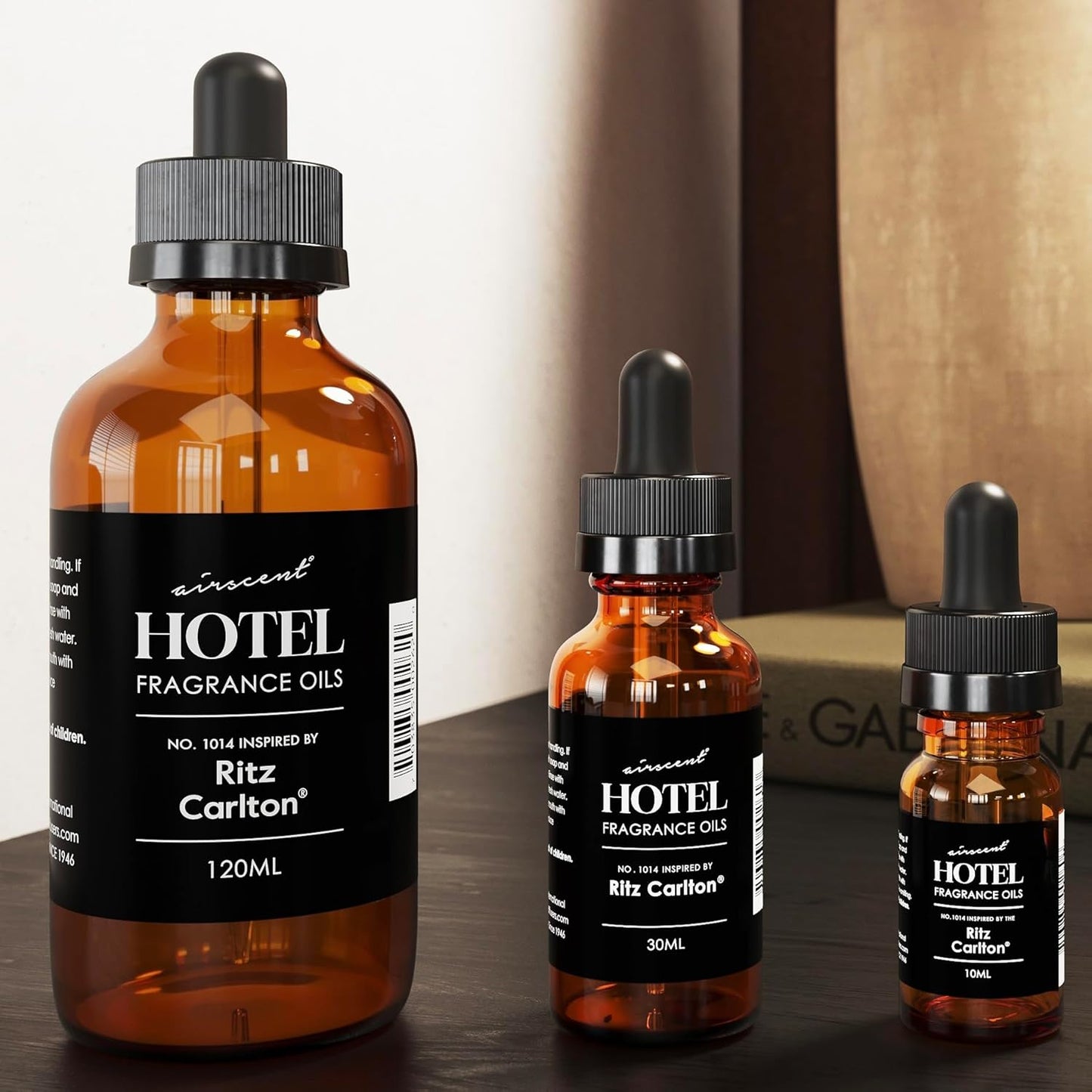 Hotel Diffuser Oil Inspired by The Ritz Carlton Hotel Scent - No. 1014 - AirScent Essential Oil Blend - Fragrance Oil Dropper Bottle for Aromatherapy Diffusers