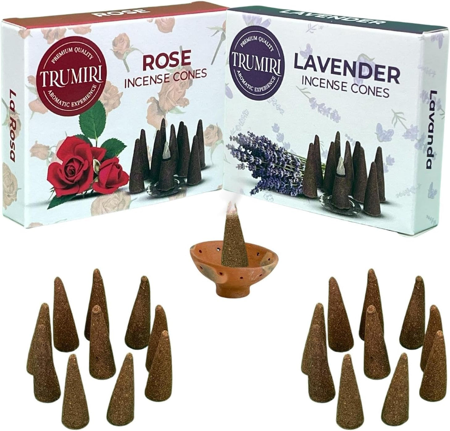 Incense Cones Combo Pack - 10 Cedar 10 Pine Scented Cones