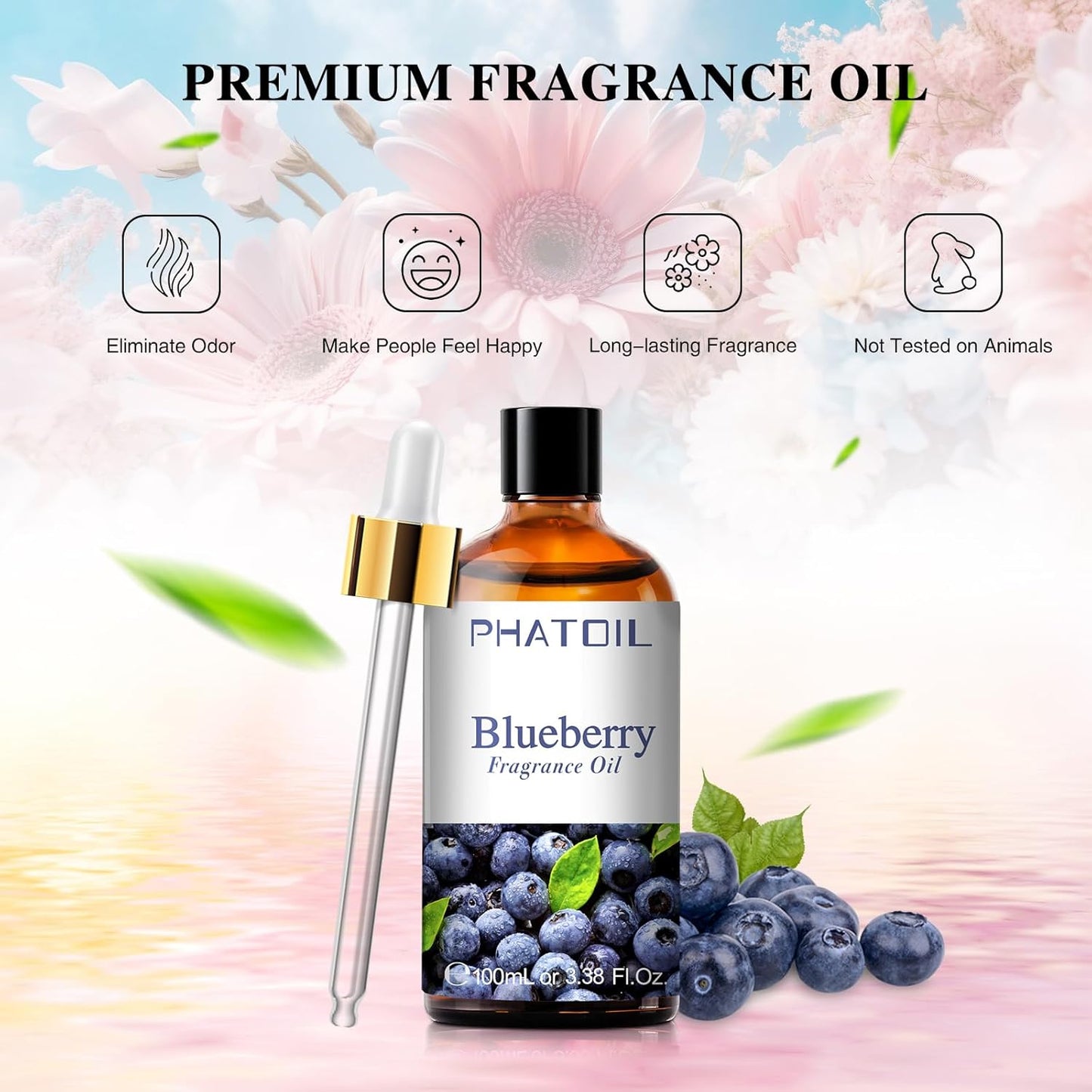 PHATOIL 3.38 FL.OZ Coconut & Vanilla Fragrance Oils for Aromatherapy, Essential Oils for Diffusers for Home, Perfect for Diffuser, Yoga, DIY Candle and Soap Making - 100ml