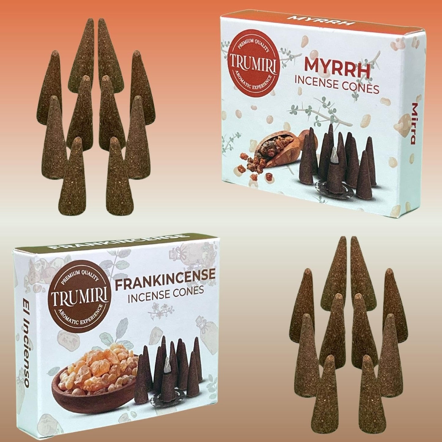 Incense Cones Combo Pack - 10 Cedar 10 Pine Scented Cones
