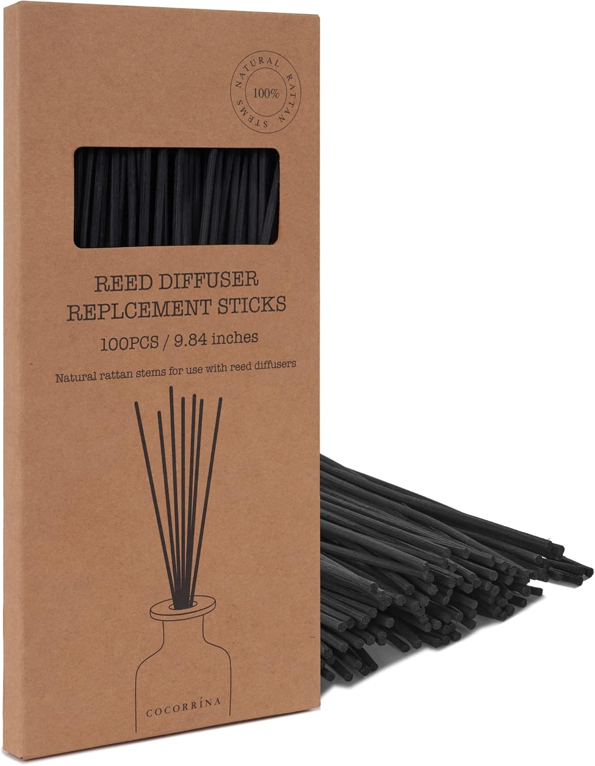 COCORRÍNA Reed Diffuser Refill - Cashmere Vanilla 6.7 oz. Scented Oil for Reed Diffuser Home Fragrance for Bedroom, Bathroom Home Decor