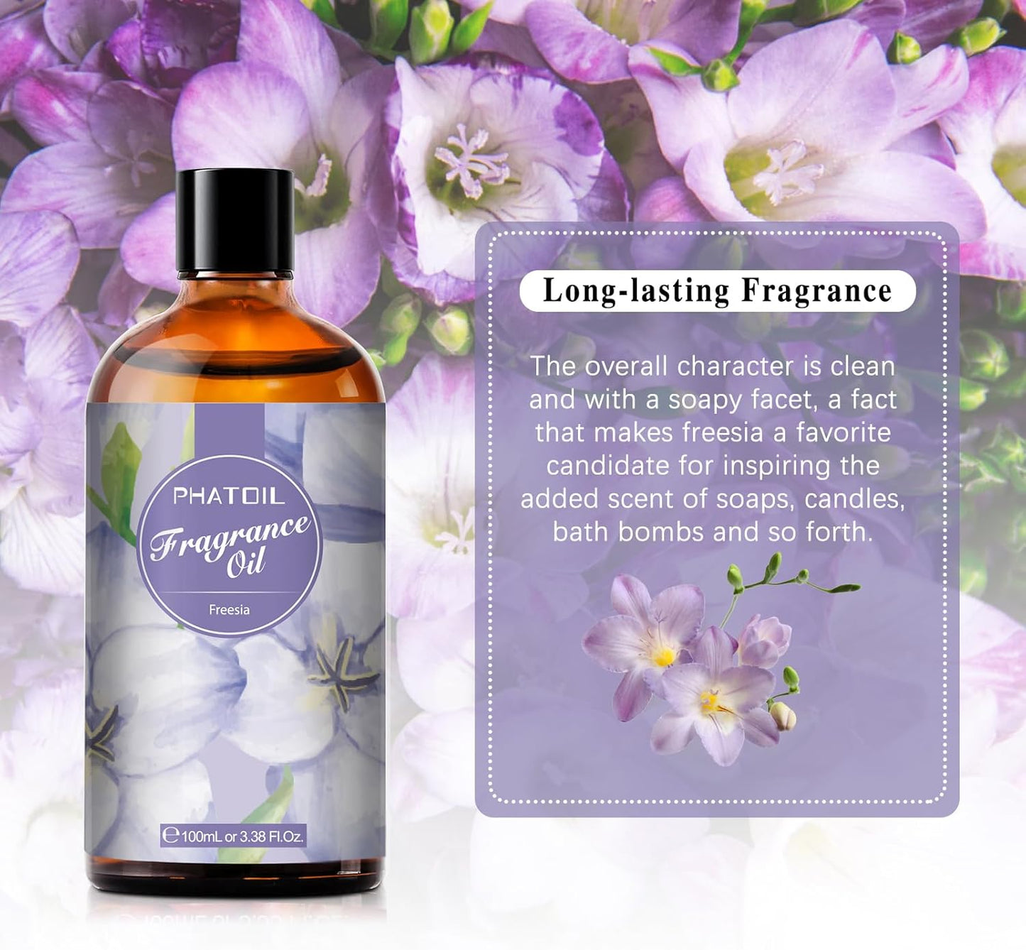 PHATOIL 3.38 FL.OZ Coconut & Vanilla Fragrance Oils for Aromatherapy, Essential Oils for Diffusers for Home, Perfect for Diffuser, Yoga, DIY Candle and Soap Making - 100ml