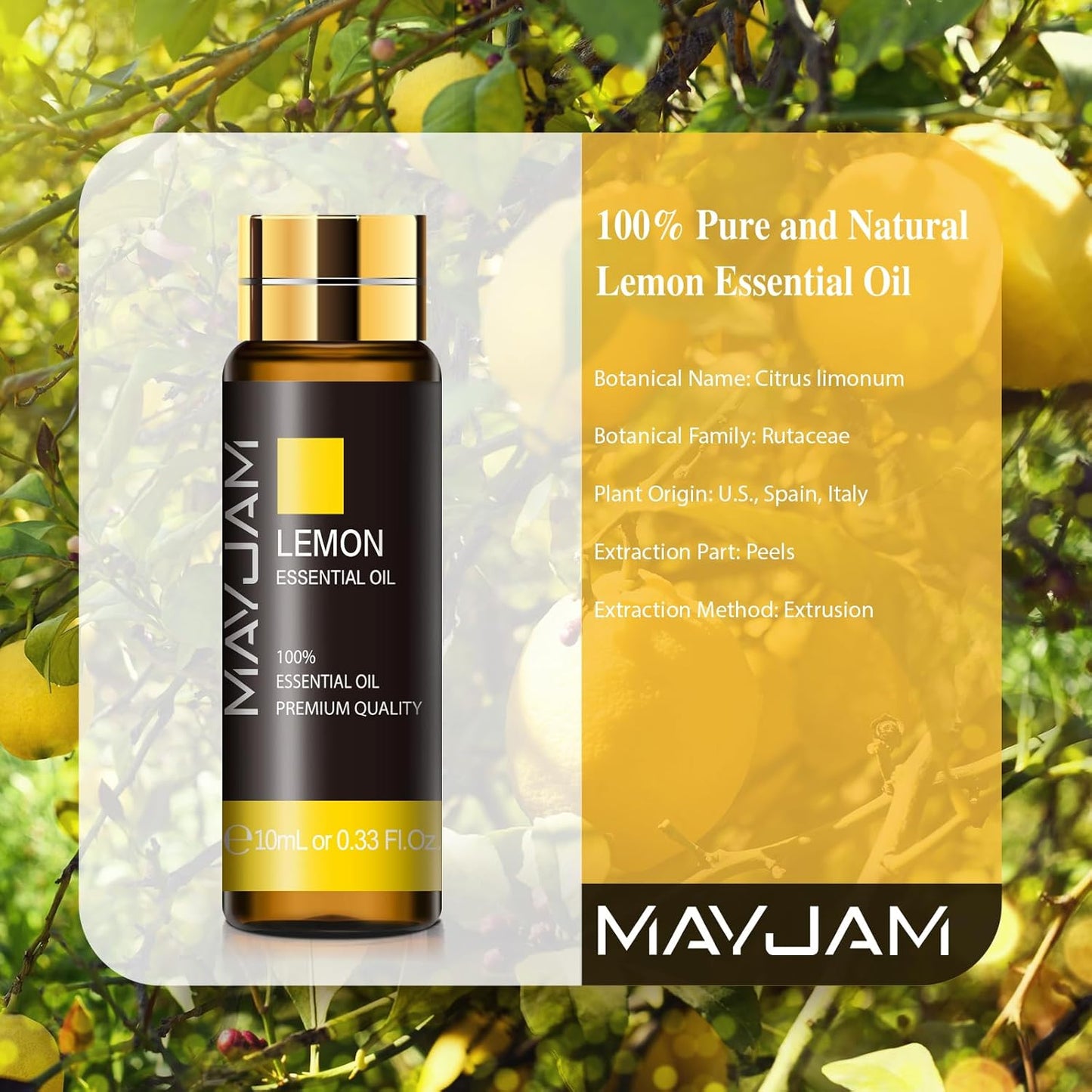 MAYJAM Essential Oil for Diffusers, Essential Oil with Premium Glass Dropper