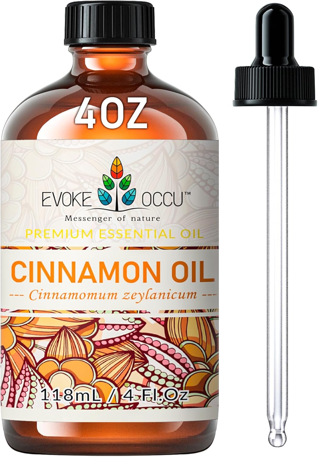 EVOKE OCCU 4 Fl Oz Vanilla Essential Oil, Pure Vanilla Oil for Diffuser, Skin, Humidifier and Relaxation - 118ML
