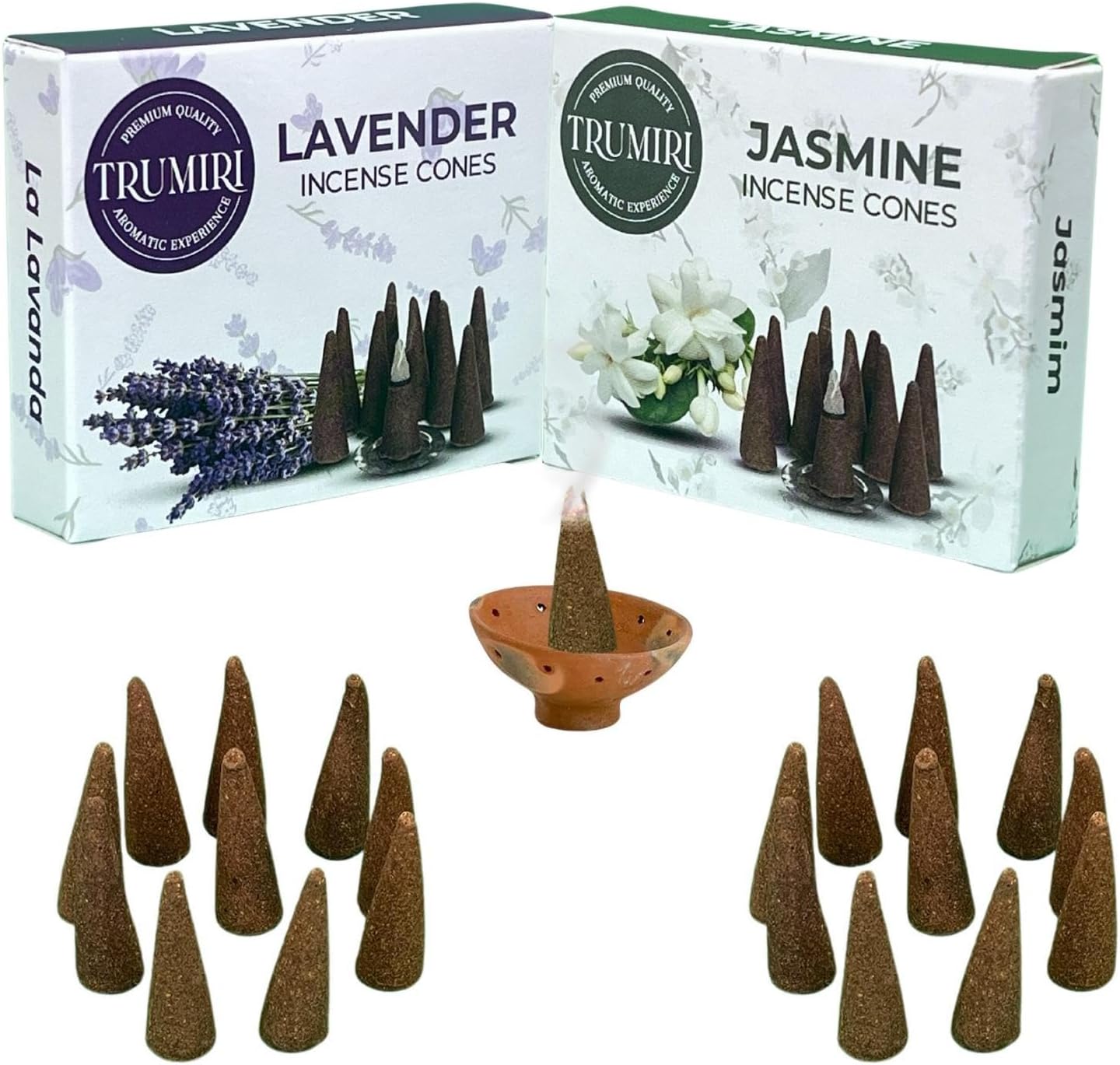 Incense Cones Combo Pack - 10 Cedar 10 Pine Scented Cones