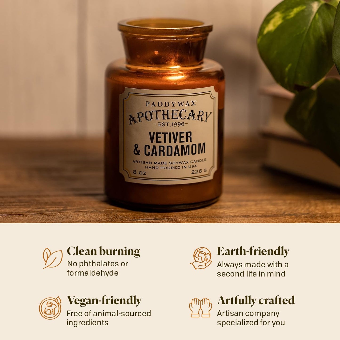 Paddywax Scented Candles Artisan Apothecary Candle, 8-Ounce