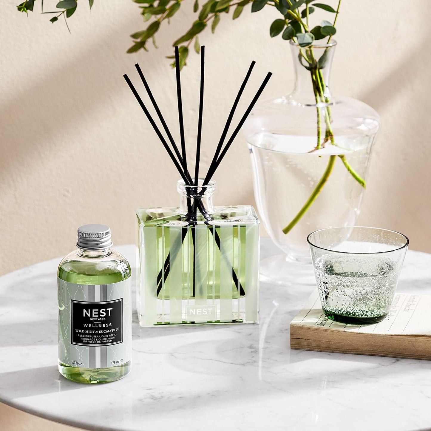 NEST New York Wild Mint & Eucalyptus Reed Diffuser Liquid Refill