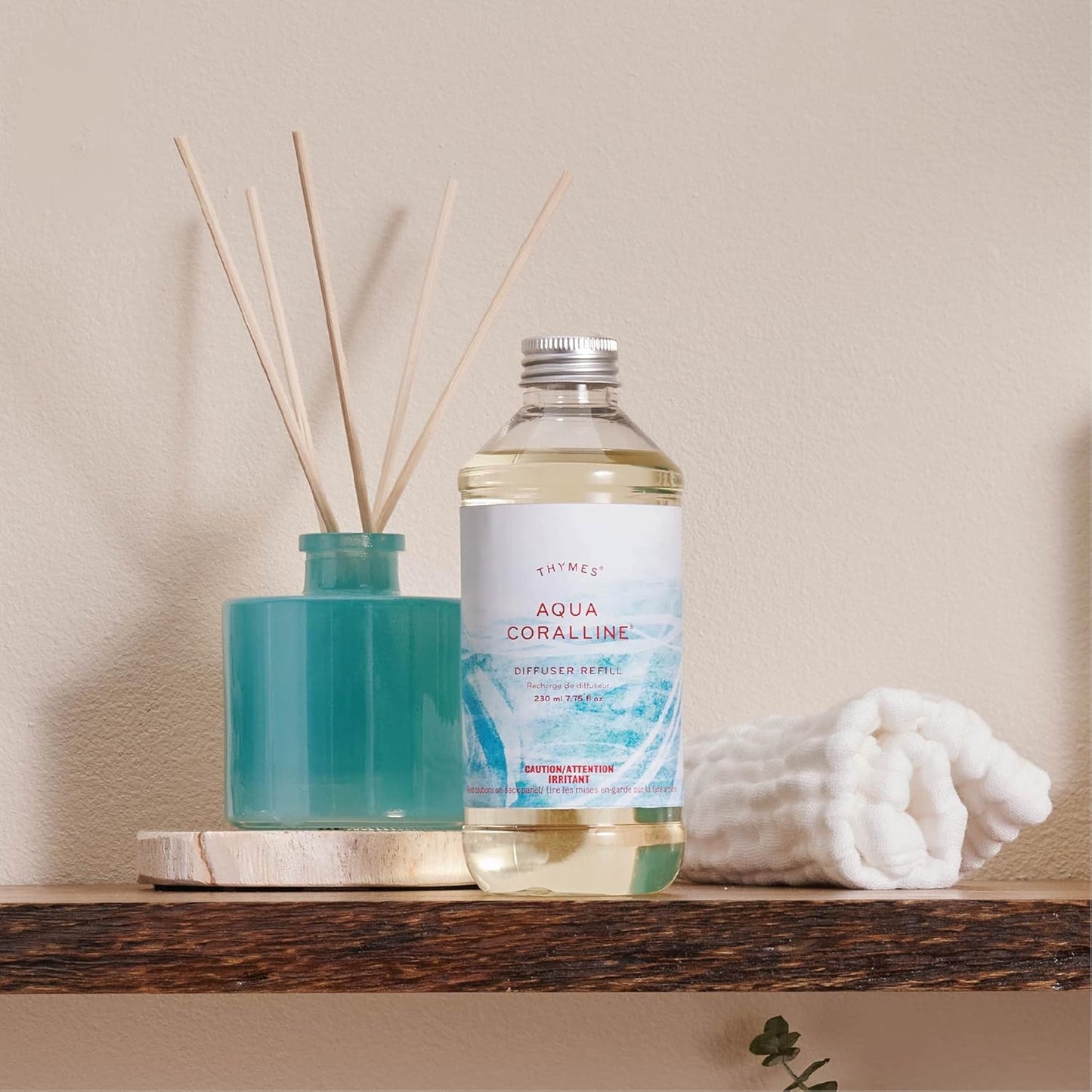 Thymes Frasier Fir Reed Diffuser Oil Refill – Home Fragrance Oil for Diffuser – Holiday Reed Diffuser Refill – Just-Cut Forest Oil Scents for Diffuser – Aromatherapy Diffuser Oils Scents (7.75 fl oz)