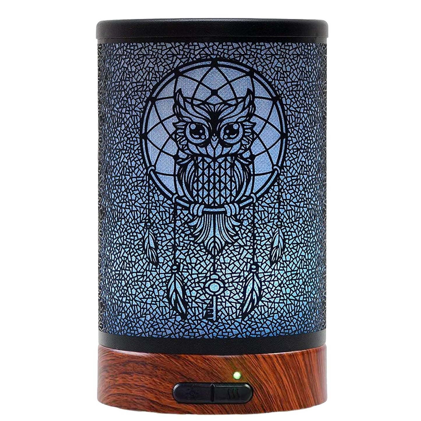 EQUSUPRO Essential Oil Diffuser 150ml Metal Aromatherapy Oil Diffuser Ultrasonic Cool Mist Diffuser with Auto Shut-Off Protection,7 Colors Changed LED for Home Office SPA Yoga