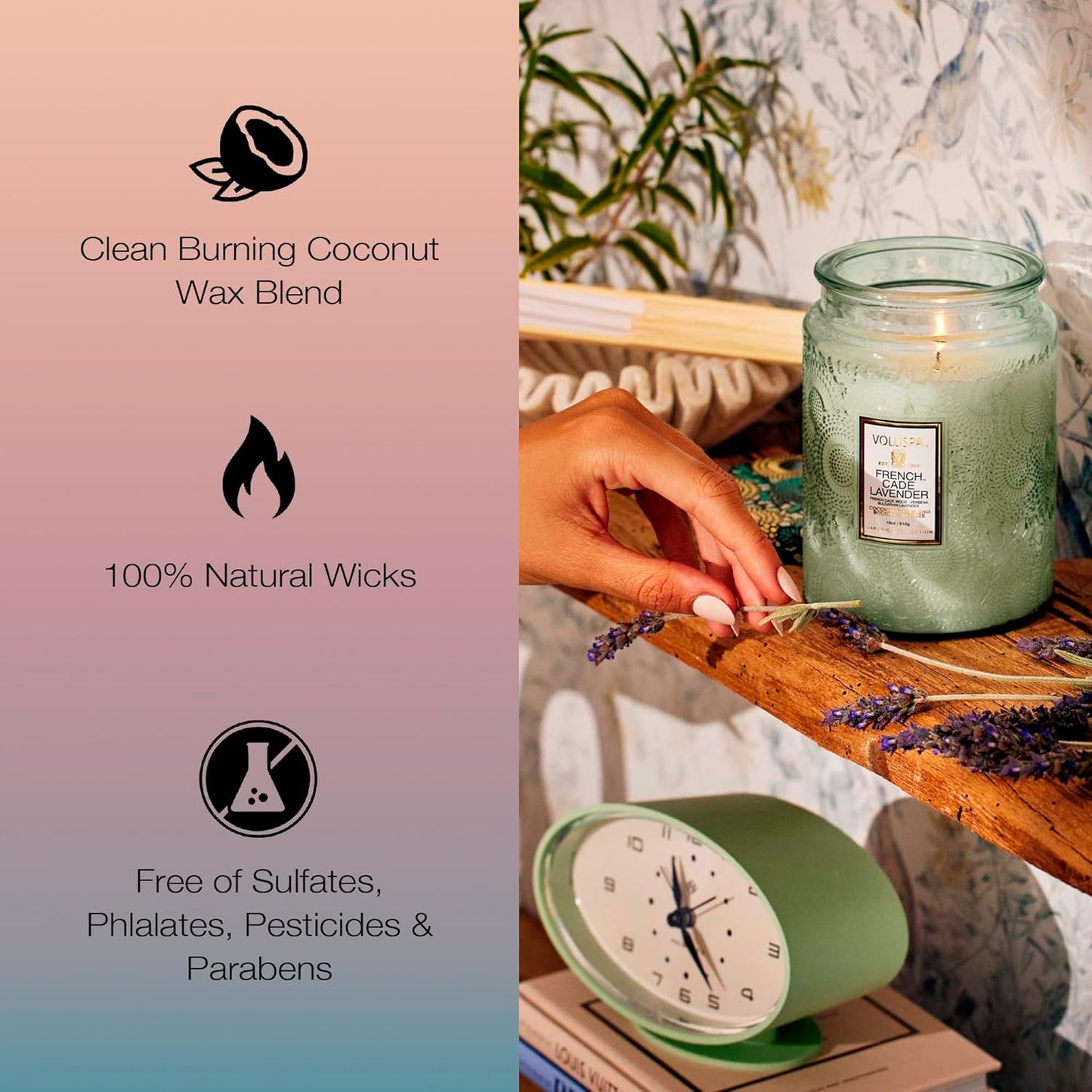 Voluspa Goji Tarocco Orange, Large Candle Jar, 18 oz, 100 Hour Burn Time, All Natural Wicks and Coconut Wax for Clean Burning, Vegan, Poured in the USA