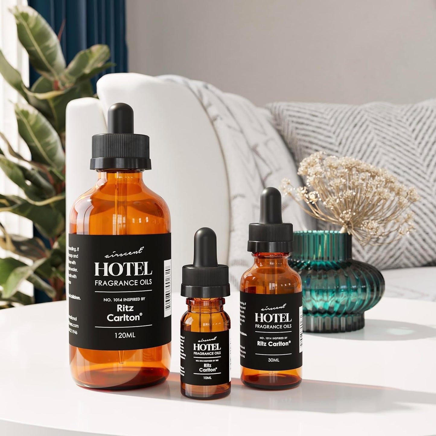 Hotel Diffuser Oil Inspired by The Ritz Carlton Hotel Scent - No. 1014 - AirScent Essential Oil Blend - Fragrance Oil Dropper Bottle for Aromatherapy Diffusers