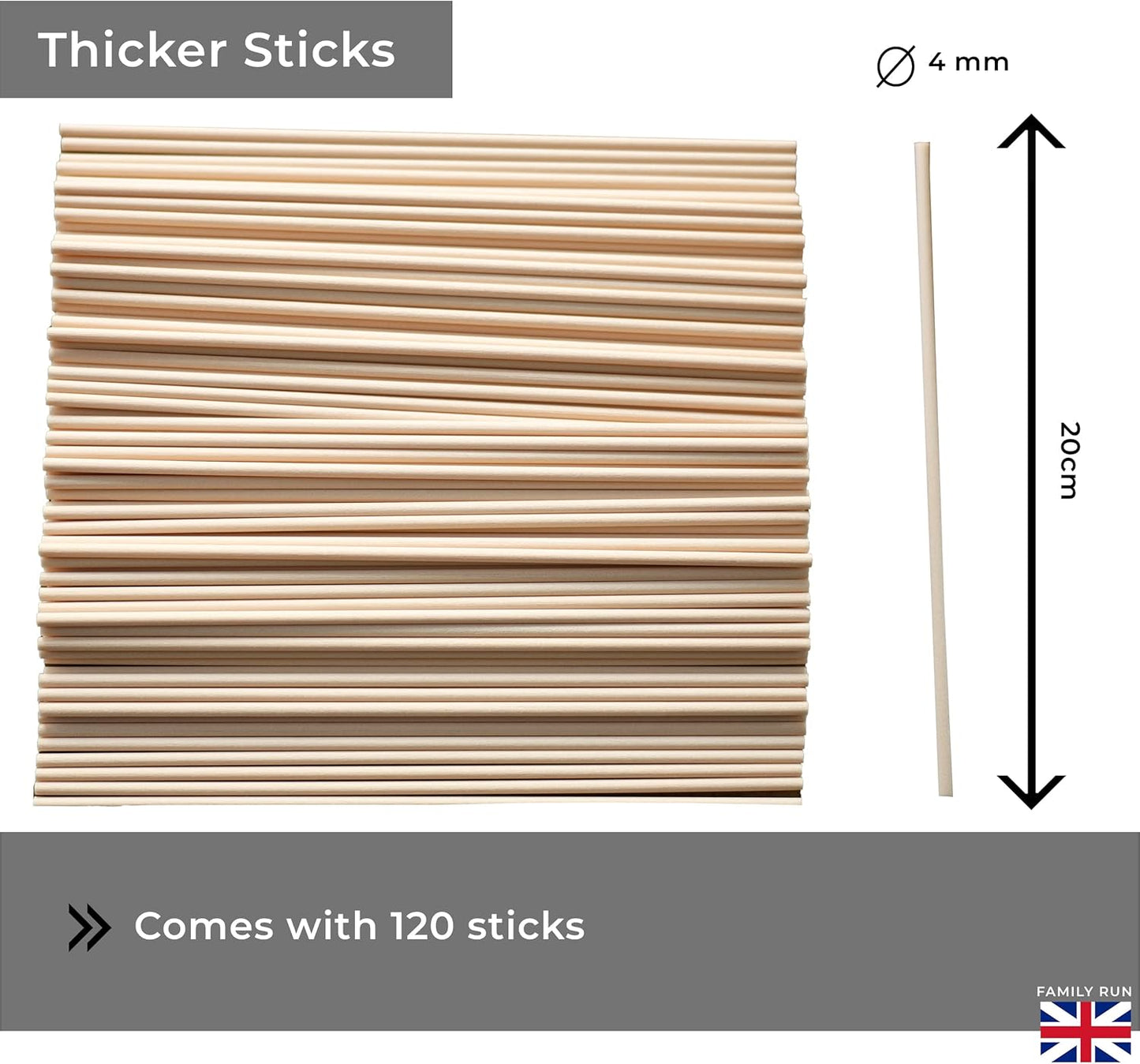 Ziffs Home® 120pcs Black Fibre Reed Diffuser Sticks - 20cm/7.87in x 4mm/0.16in - Thick Diffuser Reeds Sticks - Diffuser Sticks for Diffuser Oils Fragrance Refill - Fibre Reeds for Diffusers