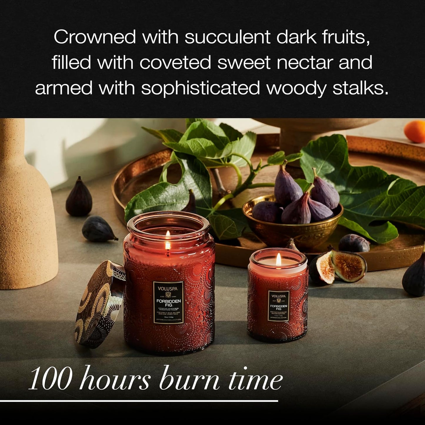 Voluspa Goji Tarocco Orange, Large Candle Jar, 18 oz, 100 Hour Burn Time, All Natural Wicks and Coconut Wax for Clean Burning, Vegan, Poured in the USA