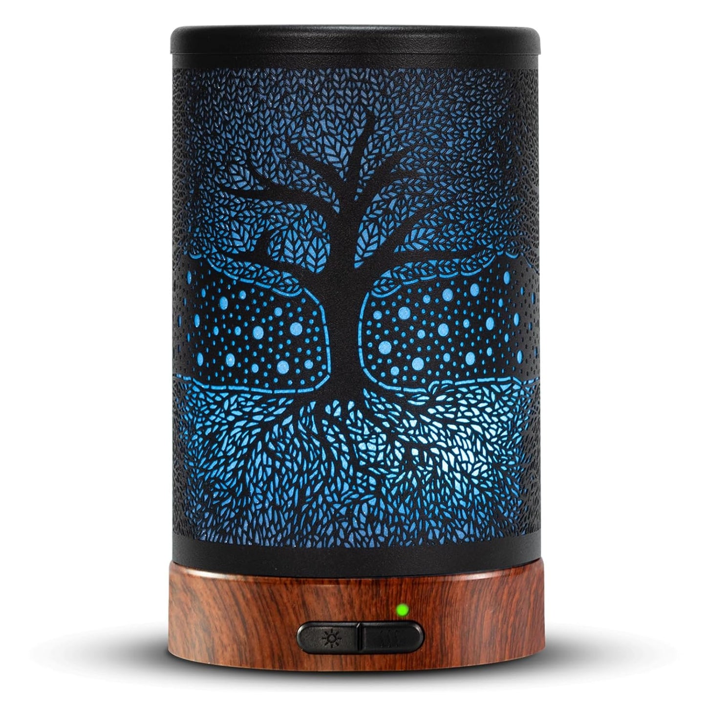 EQUSUPRO Essential Oil Diffuser 150ml Metal Aromatherapy Oil Diffuser Ultrasonic Cool Mist Diffuser with Auto Shut-Off Protection,7 Colors Changed LED for Home Office SPA Yoga