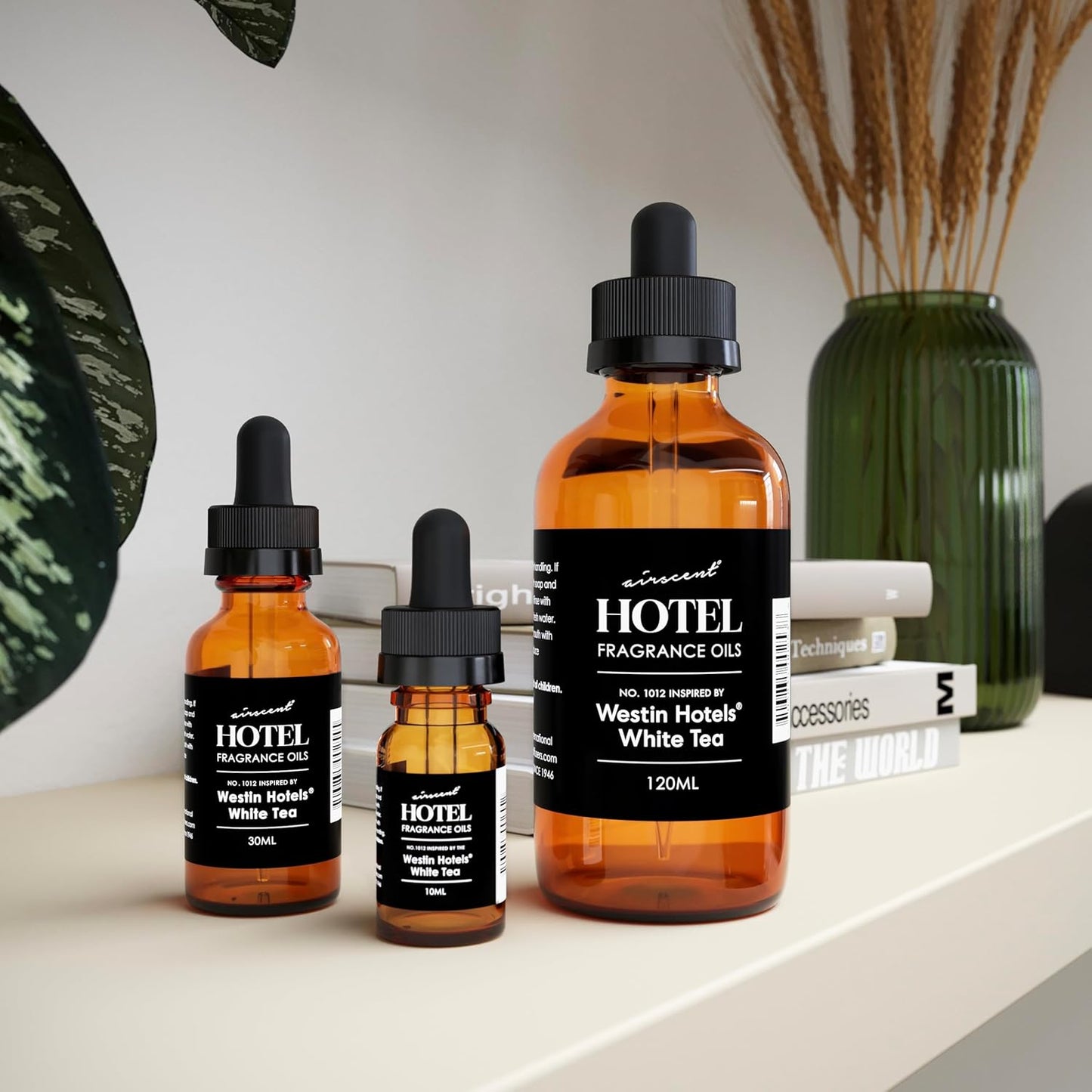 Hotel Diffuser Oil Inspired by Westin White Tea - No. 1012 - AirScent Essential Oil Blend - Fragrance Oil Dropper Bottle for Aromatherapy Diffusers and Humidifiers - Hotel Scents
