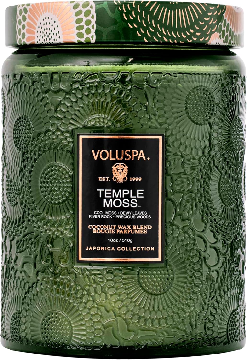 Voluspa Goji Tarocco Orange, Large Candle Jar, 18 oz, 100 Hour Burn Time, All Natural Wicks and Coconut Wax for Clean Burning, Vegan, Poured in the USA