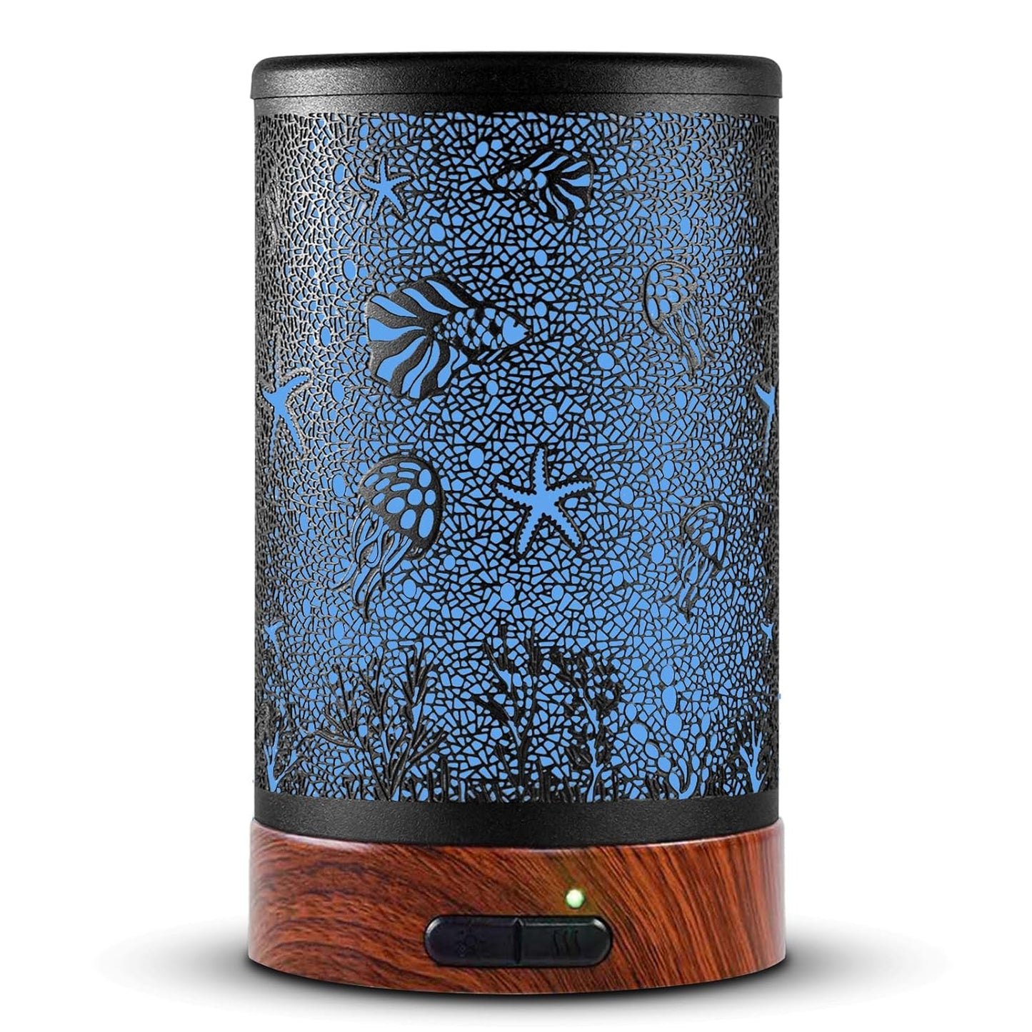 EQUSUPRO Essential Oil Diffuser 150ml Metal Aromatherapy Oil Diffuser Ultrasonic Cool Mist Diffuser with Auto Shut-Off Protection,7 Colors Changed LED for Home Office SPA Yoga