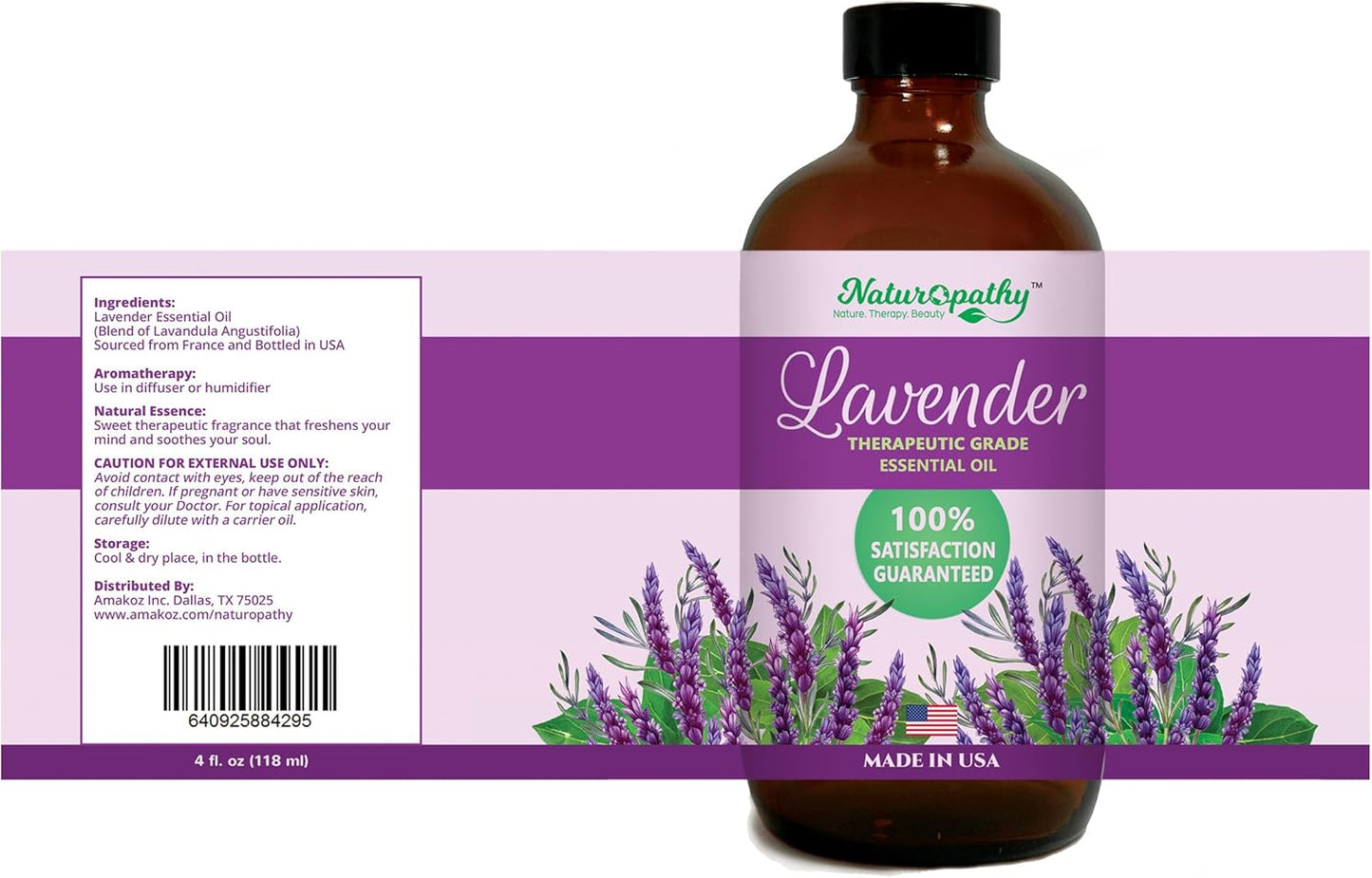 Naturopathy Peppermint Essential Oil, Natural Therapeutic Grade, Premium Quality Peppermint Oil, 4 fl. Oz - Perfect for Aromatherapy and Relaxation