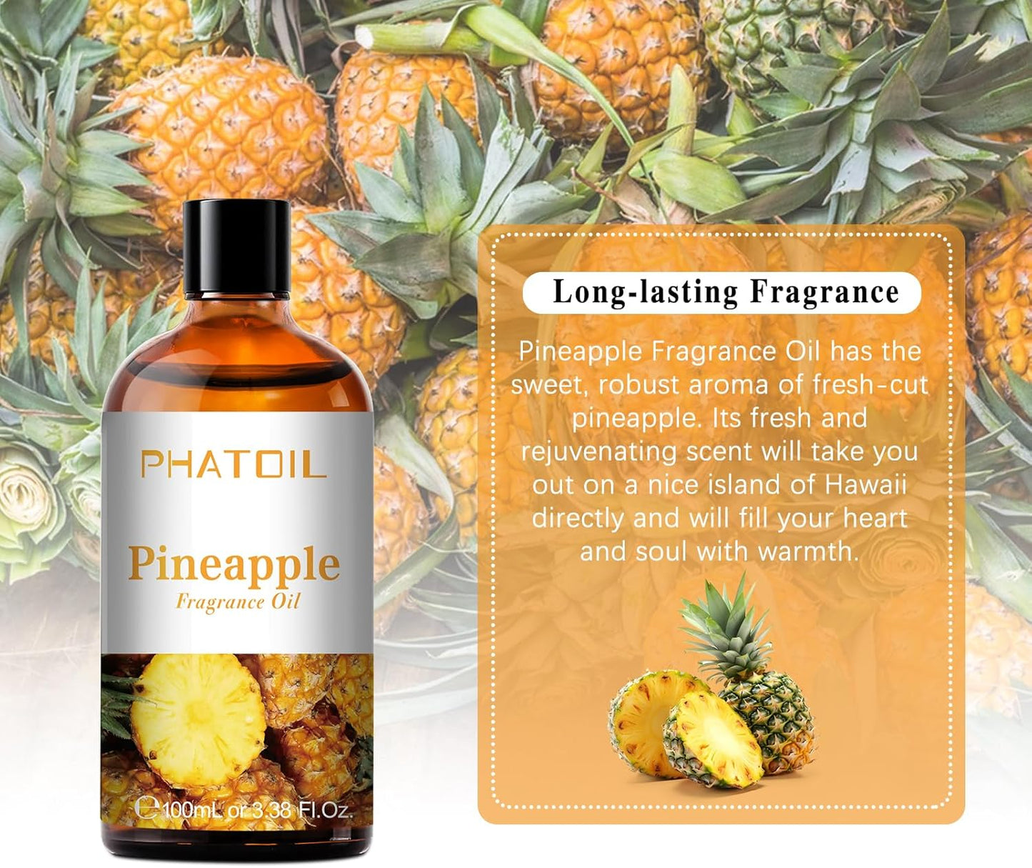 PHATOIL 3.38 FL.OZ Coconut & Vanilla Fragrance Oils for Aromatherapy, Essential Oils for Diffusers for Home, Perfect for Diffuser, Yoga, DIY Candle and Soap Making - 100ml