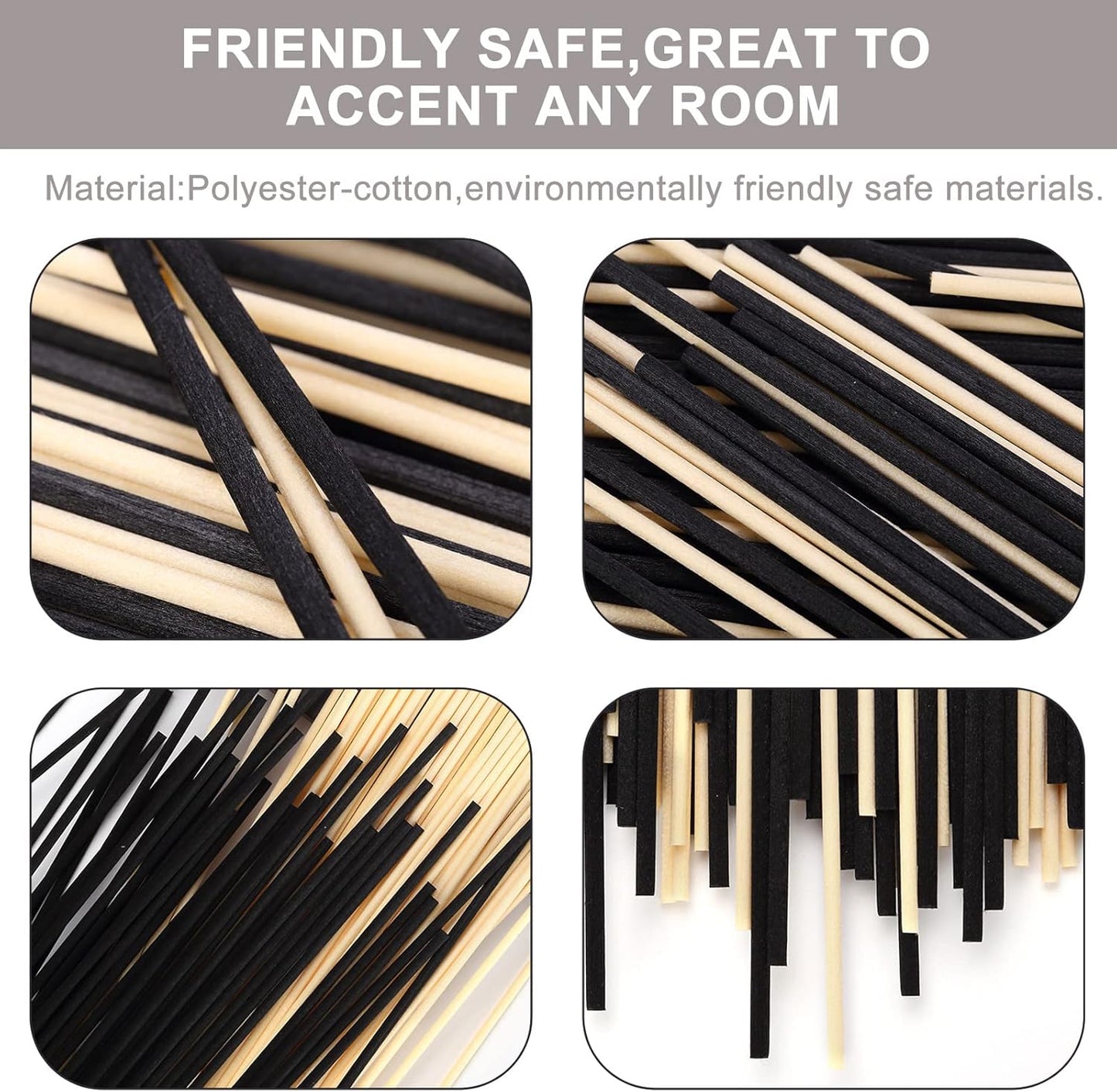 HOSSIAN 100PCS Reed Diffuser Sticks-Natural Rattan Wood Sticks Reed diffusers-Reed Sticks-Replacement for Aroma Fragrance reeds for Essential Oil Diffusers Refills