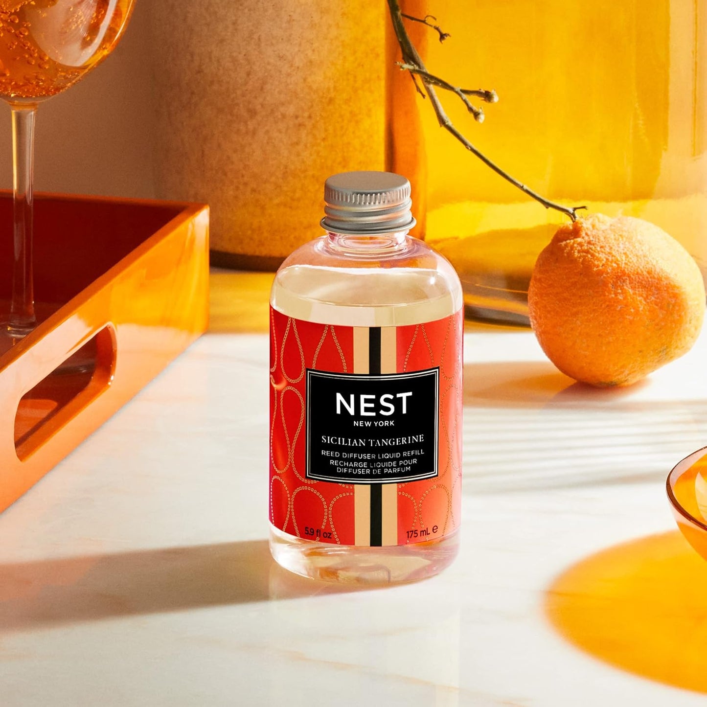 NEST Fragrances Moroccan Amber Reed Diffuser Liquid Refill 5.9 Fl Oz (Pack of 1)