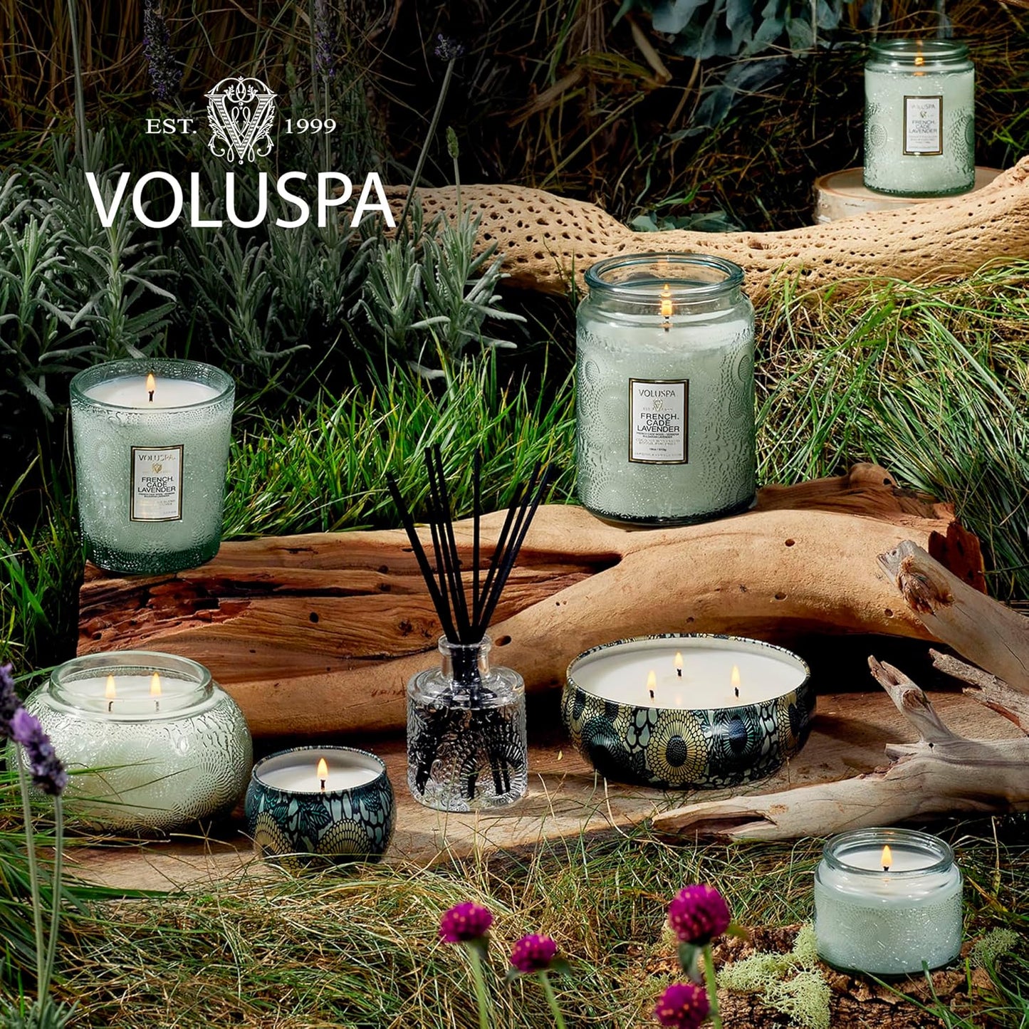 Voluspa Goji Tarocco Orange, Large Candle Jar, 18 oz, 100 Hour Burn Time, All Natural Wicks and Coconut Wax for Clean Burning, Vegan, Poured in the USA