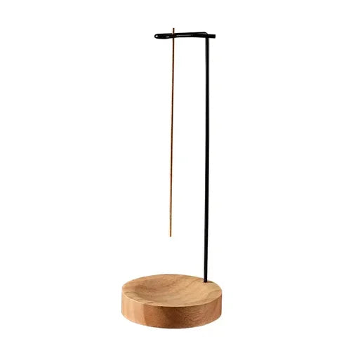 Upside Down Incense Burner - Incense Stick Holder - Wooden, Round Incense Tray