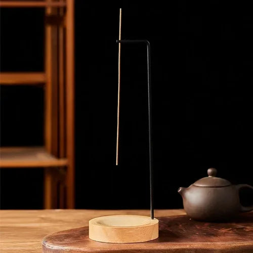 Upside Down Incense Burner - Incense Stick Holder - Wooden, Round Incense Tray