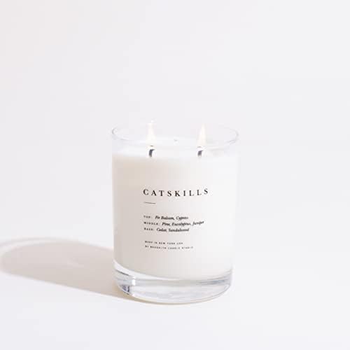 Brooklyn Candle Studio Santorini Classic 2 Wick Candle - Luxury Scented Candle, Vegan Soy Wax, Hand Poured in The USA, 70 Hour Slow Burn Time - 13oz