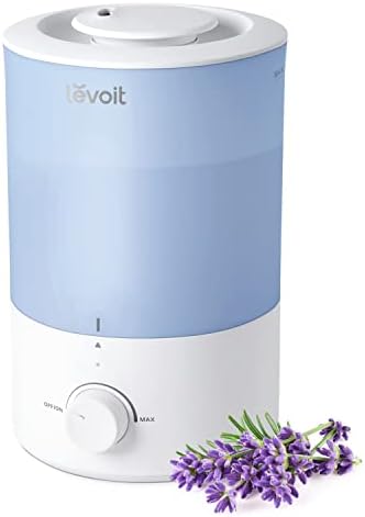 LEVOIT Humidifiers for Bedroom, Quiet (3L Water Tank) Cool Mist Top Fill Essential Oil Diffuser with 25Watt for Home Large Room, 360° Nozzle, Rapid Ultrasonic Humidification for Baby Nursery and Plant