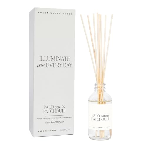 Sweet Water Decor Salt & Sea Reed Diffuser Set - Sea Salt Citrus & Musk Amber Scent Diffuser - Reed Diffusers for Home with Long Lasting Fragrance - Non-Toxic Oil Reed Diffuser - Made in the USA