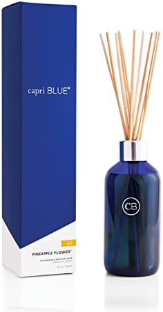 Capri Blue Volcano Reed Diffuser Set - Comes with Reed Diffuser Sticks, Fragrance Oil, and Glass Bottle Oil Diffuser - Aromatherapy Diffuser - White Diffuser (8 fl oz)