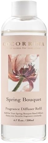 COCORRÍNA Reed Diffuser Refill - Cashmere Vanilla 6.7 oz. Scented Oil for Reed Diffuser Home Fragrance for Bedroom, Bathroom Home Decor