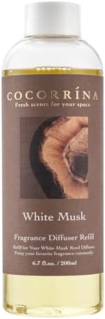 COCORRÍNA Reed Diffuser Refill - Cashmere Vanilla 6.7 oz. Scented Oil for Reed Diffuser Home Fragrance for Bedroom, Bathroom Home Decor