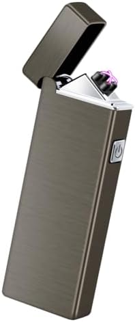 LcFun Electric USB Rechargeable Lighter, Windproof Plasma Dual Arc Lighter with LED Battery Indication, Electronic Flameless Cool Lighters Gifts for Men Fathers Husband (Black Dragon)