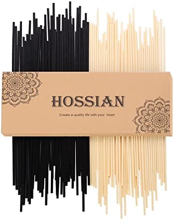HOSSIAN 100PCS Reed Diffuser Sticks-Natural Rattan Wood Sticks Reed diffusers-Reed Sticks-Replacement for Aroma Fragrance reeds for Essential Oil Diffusers Refills