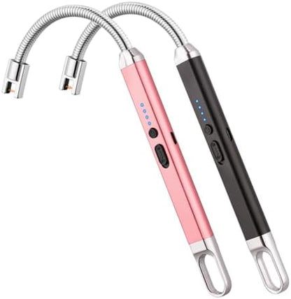 MEIRUBY Electric Candle Lighter - Stocking Stuffers for Adults Women Men Wife Nana, USB Arc Rechargeable Windproof Long Lighter for Candle, Birthday for Women Men Mom Wife Sister Nana