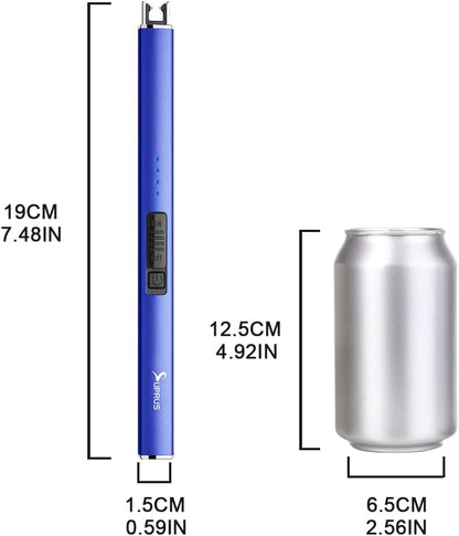 SUPRUS Electric Lighter Arc Windproof Flameless USB Lighter Rechargeable Lighter with Safety Lock for Candle BBQ Camping (champagne Gold)