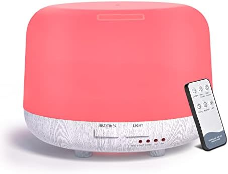 SPLITSKY Aromatherapy Essential Oil Home Diffuser with Remote Control, 300ML Large Room Cool Mist Air Humidifier, 8 Hours Quiet Operation, Timer, 7 Colors LED Night Night，Suitable Home,Yoga.