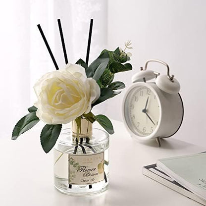 COCORRÍNA Reed Diffuser Set, Clean Linen Scented Diffuser with Sticks Home Fragrance Reed Diffuser for Bathroom Shelf Decor