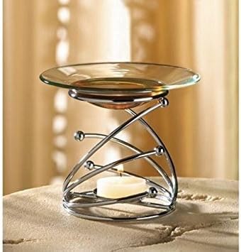 Spiral Metal and Glass Fragrant Oil Warmer