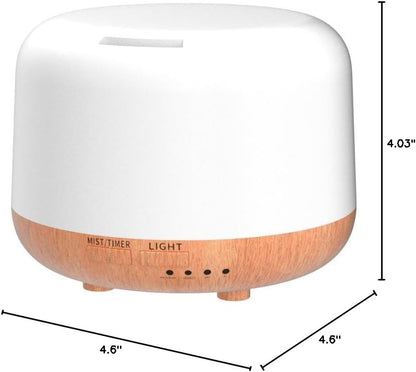 SPLITSKY Aromatherapy Essential Oil Home Diffuser with Remote Control, 300ML Large Room Cool Mist Air Humidifier, 8 Hours Quiet Operation, Timer, 7 Colors LED Night Night，Suitable Home,Yoga.