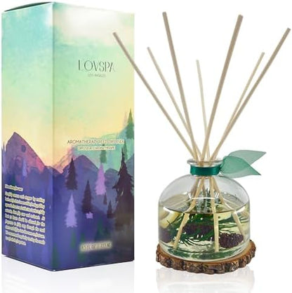 LOVSPA Eucalyptus Essential Oil Reed Diffuser Gift Set | Revive | Fresh Eucalyptus, Sage, Citrus, Bamboo & Mint | Great Aromatherapy Gift for Mom, Dad, Grandma or Aunt